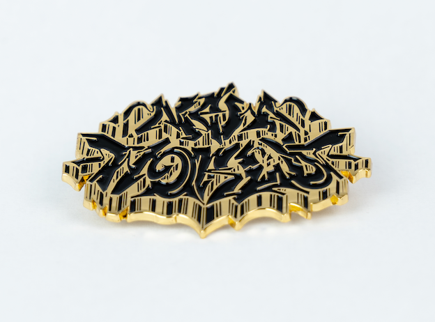 PIN NEW WORLD GRAFFITI BLACK